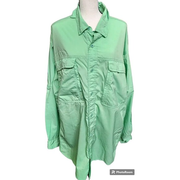 World Wide Sportsman Fishing Shirt Size 2X Green - Picture 4 of 9